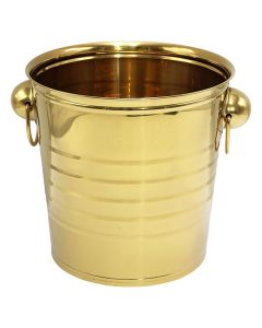 Champagne cooler/bucket, metalic, gold, Dia. 21 x 20 cm