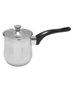 Coffepot with lid, stainless steel/plastic, silver color/black, Dia. 9 / 10x21 cm