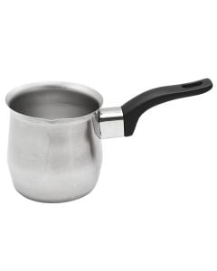 Xhezve, inoks/plastike, ngjyrë argjendi/e zezë, Dia. 6.5 x H 6.5 x 15 cm