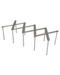 Heat shield, stainless steel, silver color, 13×7.5 cm