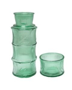 Water/liquids jug, glass, green, 22.5x8 cm