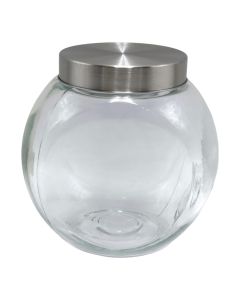 Kavanoz hermetik me përkulje, qelqi/metalike, transparente/gri, 2.5 L / Dia. 11 x H 18 cm