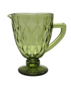 Water/Juice jug, glass, green, Dia. 14 x H 19.5 cm