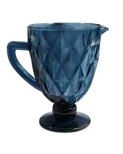 Water/Juice jug, glass, blue, Dia. 14 x H 19.5 cm