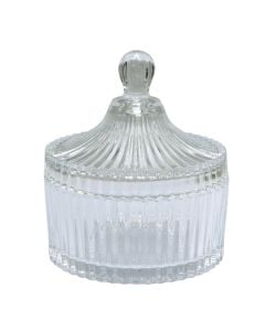 Candy holder, glass, transparent, 10.5x11 cm