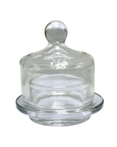 Candy holder, glass, transparent, 9x10 cm