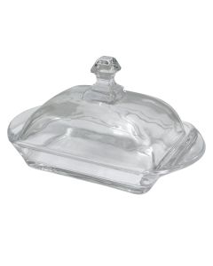 Candy holder, glass, transparent, 17x8.5 cm