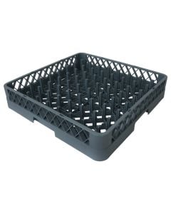 Commercial dishwasher rack, plastic, grey, 49x49x10 cm