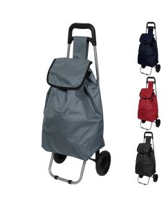 Shop trolley, polypropylene/polyester/metal, assorted colors, 92x35x28 cm