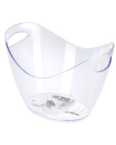 Champagne cooler, polystyrene, transparent, 27x20x19.6 cm