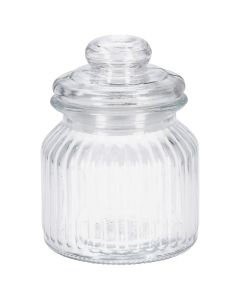Jar with lid, glass, transparent, 500 ml / Dia. 10 x H 14 cm