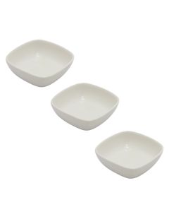 Snack bowl set (Pck 3), porcelain, white, 9.5x4 cm