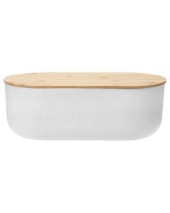 Bread box, polypropylene, white/natural, 35x19x12 cm