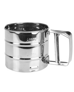 Powder shaker, stainless steel, silver color, Dia. 10 x H 9.5 cm