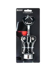 Wine/beer bottle opener, zinc, silver color, 10x4.5 cm