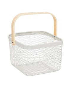 Shportë servirje Mayaj, çelik, bezhë, 26x24.5x17.5 cm