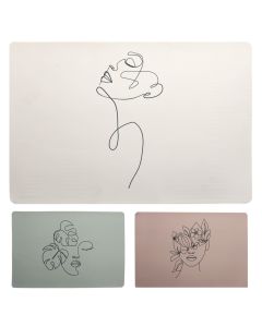 Tablecloth face, polyurethane, assorted colors, 45x30 cm