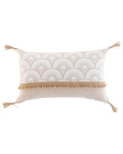 Bahina decorative pillow, polycotton, white, 30x50 cm