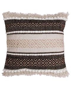 Mirage decorative pillow, polycotton, natural/black, 40x40 cm