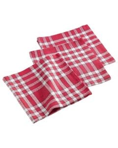 Table napkins (Pck 3), cotton, red, 45x45 cm