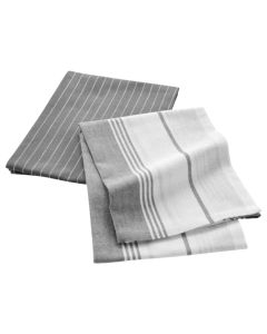 Kitchen towel (Pck 2), cotton, white/grey, 50x70 cm
