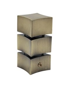 Metal finish for curtain rod, stainless steel, bronze color, Dia. 28 mm