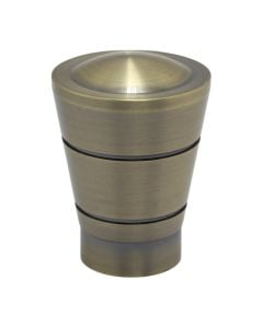 Metal finish for curtain rod, stainless steel, bronze color, Dia. 28 mm