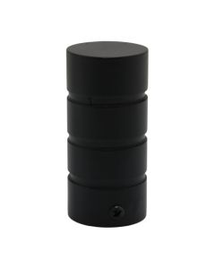 Metal finish for curtain rod, stainless steel, black, Dia. 28 mm