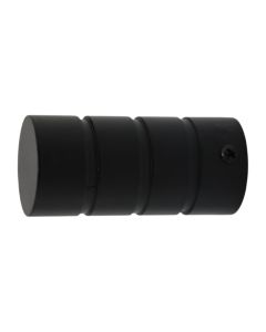 Metal finish for curtain rod, stainless steel, black, Dia. 28 mm