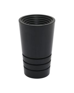 Metal finish for curtain rod, stainless steel, black, Dia. 28 mm