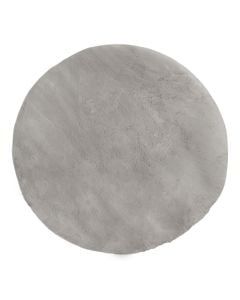 Soft Touch rug, 100% polyester, light grey, Dia. 80 cm