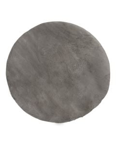 Soft Touch rug, 100% polyester, grey, Dia. 80 cm