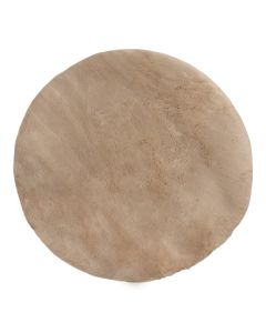 Soft Touch rug, 100% polyester, light brown, Dia. 80 cm
