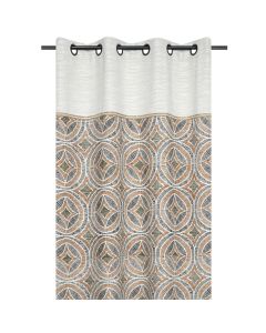 Perde plotë me unaza Tucano, 55% pambuk dhe 45% poliestër, shumëngjyrësh, 140x260 cm