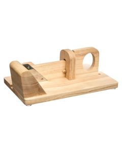 Sausage slicer, wood, natural, 17.5x28.5x10 cm