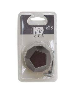 Knobs for curtain rod, metalic, oxidized brown color, Dia. 28 cm