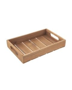 Serving tray, wood, brown, 26x18x4.5 cm