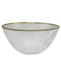 Bowl, glass, clear/gold, Dia. 14.5 cm