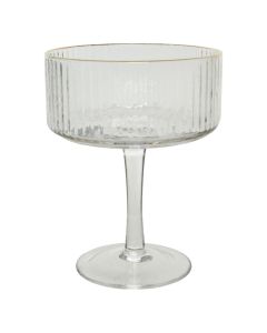 Gotë shampanje, qelq, transparente, Dia. 10 x H 12.9 cm