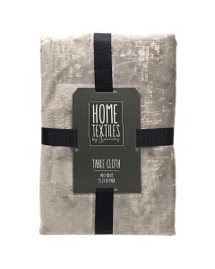 Tablecloth, polyester, grey, 140c180 cm