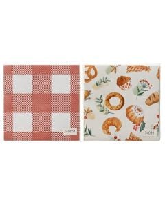 Peceta tavoline, letër, ngjyra të ndryshme, 30x30 cm