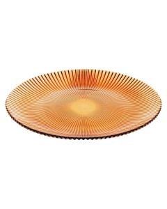 Dessert plate, glass, brown, Dia. 21 x H 2.1 cm