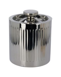 Ice bucket, stainless steel, silver color, Dia. 15 x H 18.5 cm