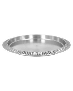 Serving tray, stainless steel, silver color, Dia. 35 x H 2.5 cm