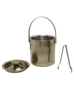 Ice bucket, stainless steel, gold, Dia. 15 x H 18.5 cm
