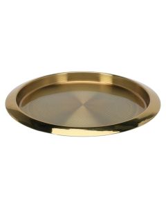 Serving tray, stainless steel, gold, Dia. 35 x H 2.5 cm