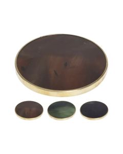 Coaster for glasses, MDF, assorted colors, Dia. 10 x H 0.7 cm