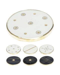 Coaster for glasses, MDF, assorted colors, Dia. 10 x H 0.7 cm