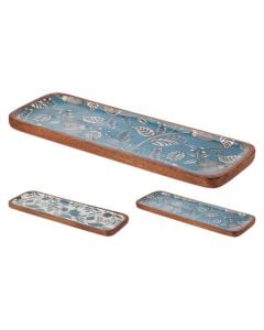 Serving plate, mango wood, multicolored, 30x10 cm