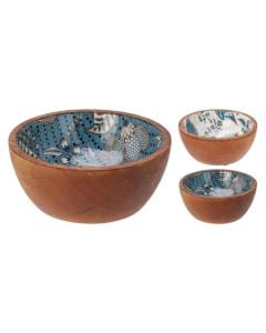 Bowl, mango wood, multicolored, Dia. 12 x H 2 cm